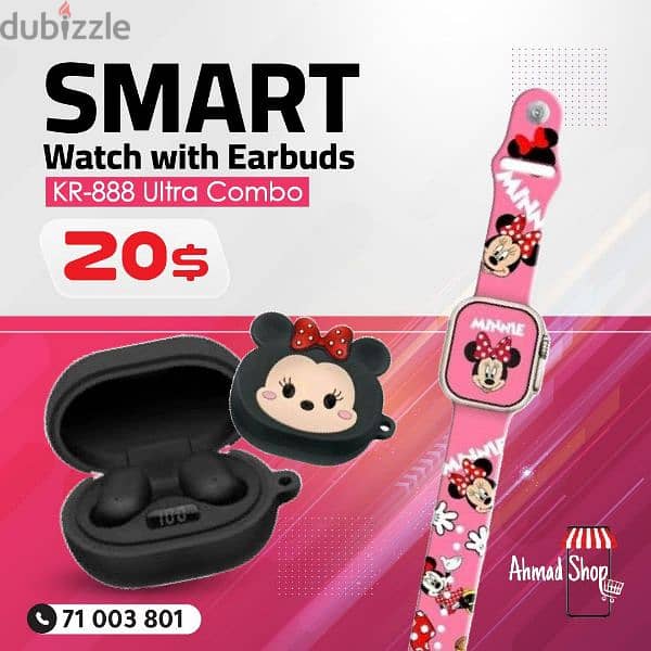 Smart Watch With Earbuds 6