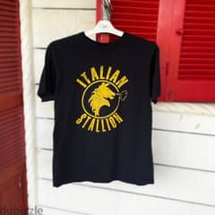 BAY ISLAND Black Italian Stallion T-Shirt. 0