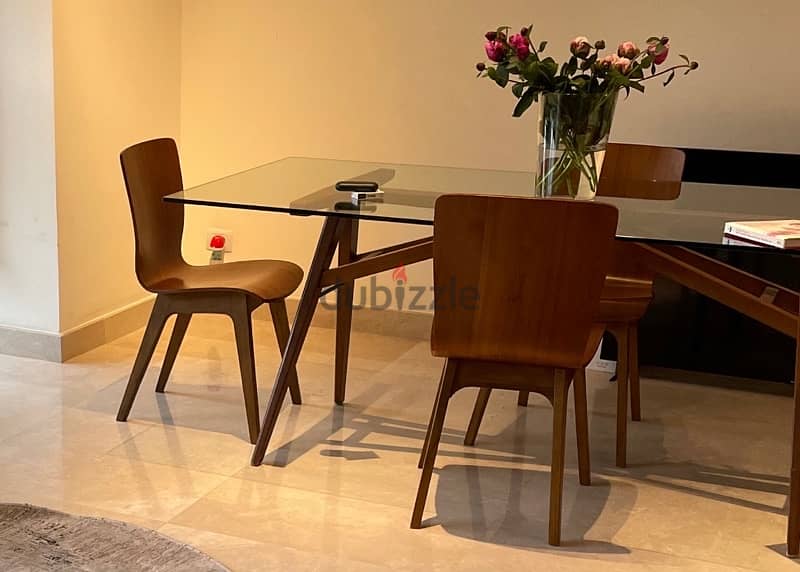 Westelm dining table + chairs 2