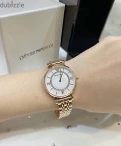 Authentic Golden Emporio Armani jewelery watch 0