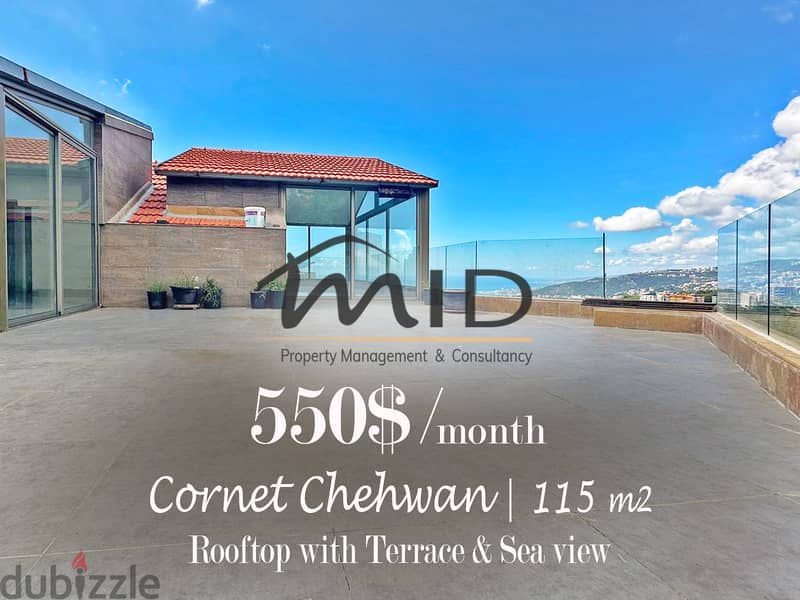Cornet Chahwan | Brand New 2 Bedrooms Rooftop + Terrace | Open View 8