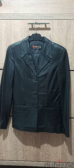 black leather blazer jacket 0