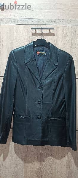 black leather blazer jacket 1