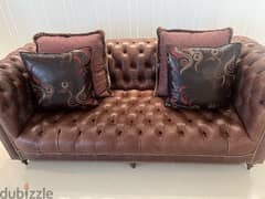 chesterfield sofa real leather