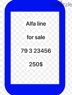 Alfa new line for sale 250$ for info 71604601