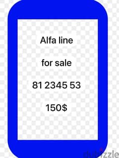 Alfa new line for sale 150$ for info 71604601