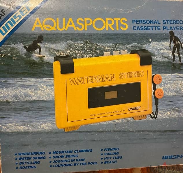 Vintage walkman 80’s  Aquasports  unisef brand new 0