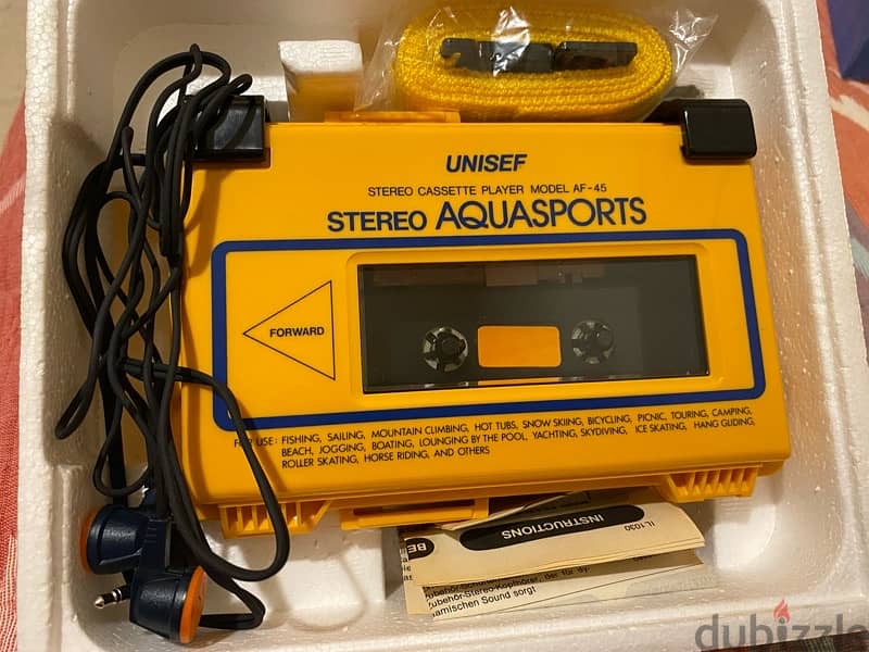 Vintage walkman 80’s  Aquasports  unisef brand new 1