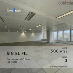 Office for rent in SIN EL FIL - 550 MT2 - 3 Rooms 0