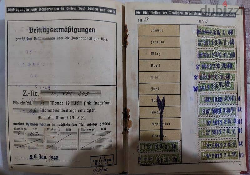 World War Two Two passports Nazi officers Hitler German 3rd Reich Army 1