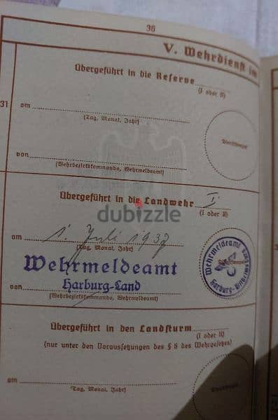 World War Two Two passports Nazi officers Hitler German 3rd Reich Army 3