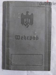 World War passport Nazi officer Hitler German 3rd Reich Army