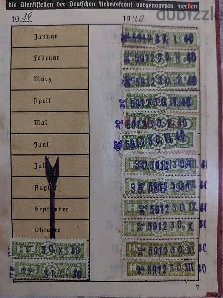 World War Two Two passports Nazi officers Hitler German 3rd Reich Army 19