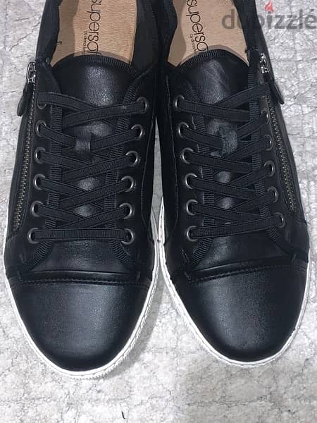 original black leather sneakers 6