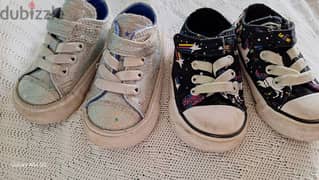 2 shoes (converse) for 15 dollars