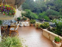 Furnished cozy apartment with a terrace for sale in broumana