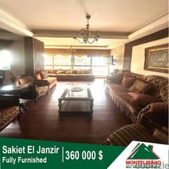 360,000$!!! Fully furnished apartment for sale in Sakiet El Janzir 0