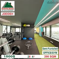 1500$!!! Semi Furnished Office/GYM for rent in Jdeideh