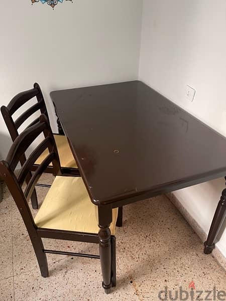 table with 2 chairs 1