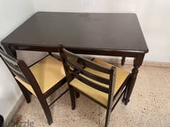 table with 2 chairs