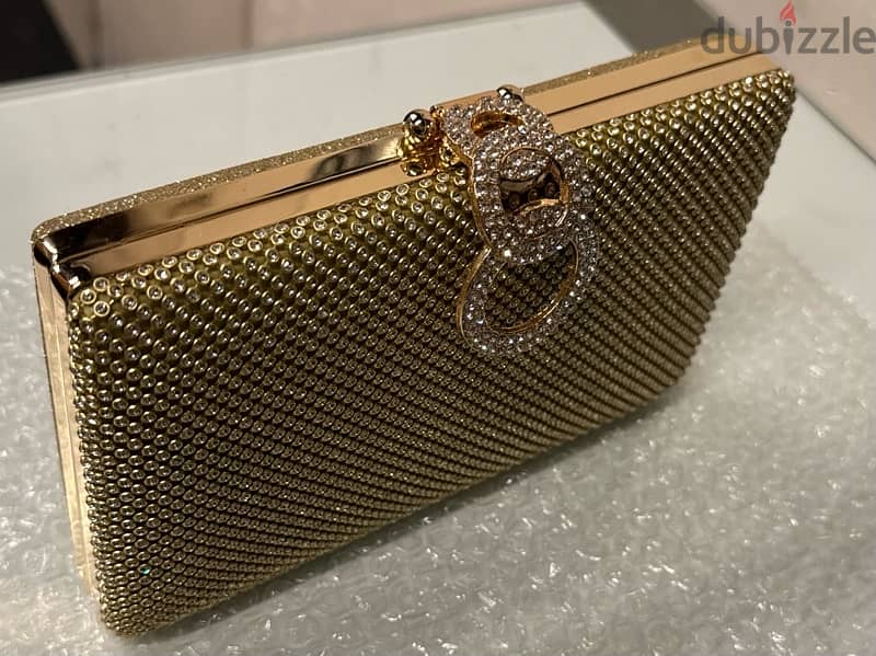 handbag, showlder bag, gold color 4