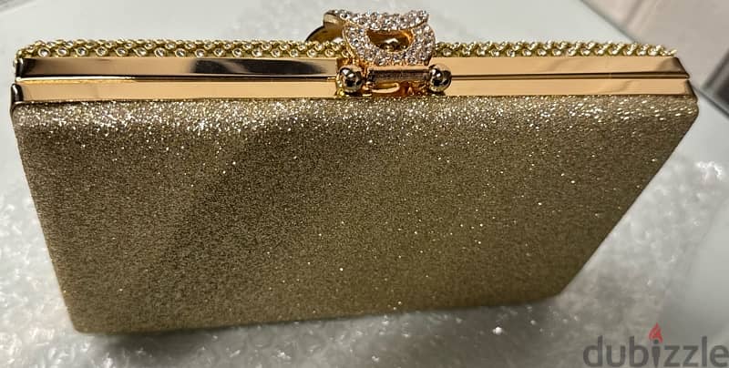 handbag, showlder bag, gold color 6