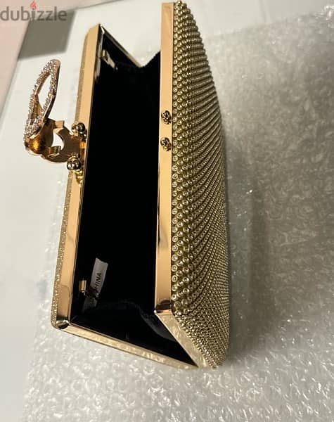 handbag, showlder bag, gold color 7