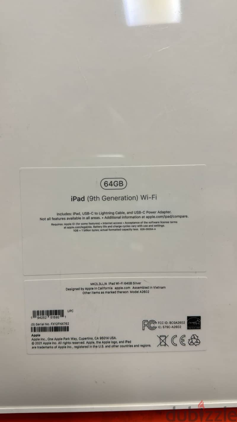 Apple Ipad 9 64gb wifi silver 1