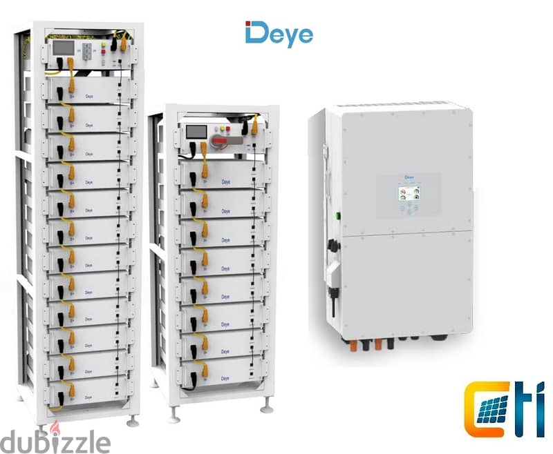 Solar inverter DEYE with NEW DEYE CITY batteries عاكس شمسي (أنفرتر) 2