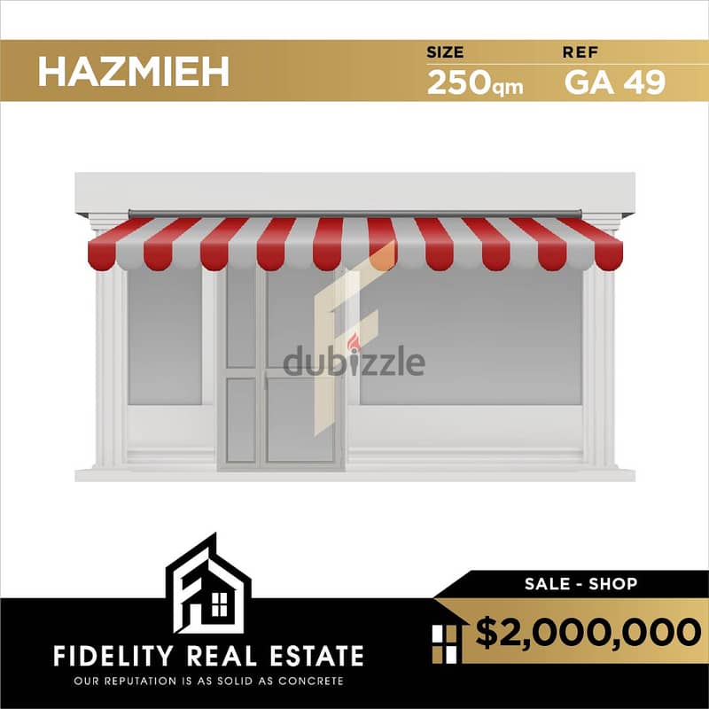 Shop for rent in Hazmieh GA49 1