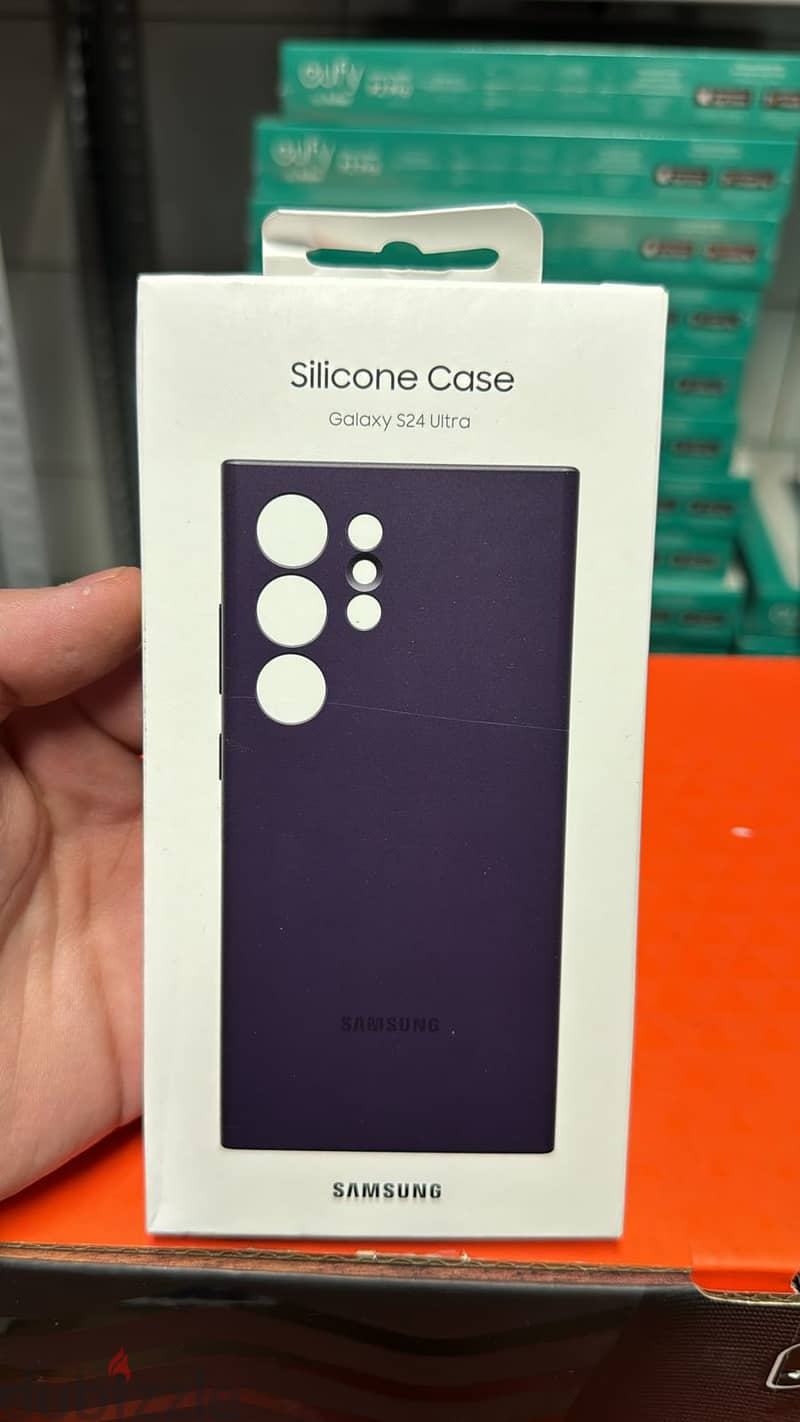Silicone case galaxy s24 ultra dark violet great & original price 0