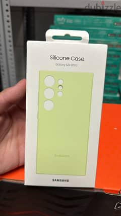 Silicone Case Galaxy S24 ultra lime original & good price 0