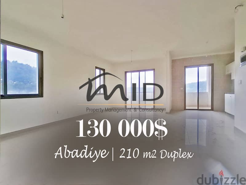 Aabdaiyeh | Brand New 210m² Duplex | Terrace & Balcony | Open View 1