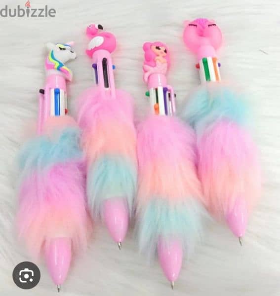 fluffy rainbow pen 2