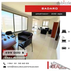 Apartment for sale in badaro 230 SQM REF#KJ94021