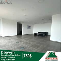 750$/Cash Month!! Office for rent in Dbayeh!!