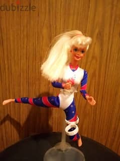 OLYMPIC GYMNAST Barbie Atlanta Rare Mattel1996 Articulated new doll=26
