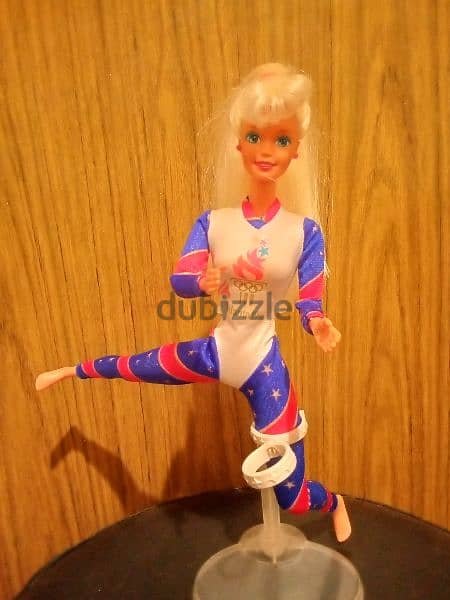 OLYMPIC GYMNAST Barbie Atlanta Rare Mattel1996 Articulated new doll=27 2
