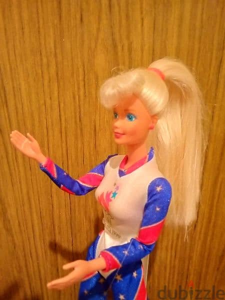 OLYMPIC GYMNAST Barbie Atlanta Rare Mattel1996 Articulated new doll=27 3