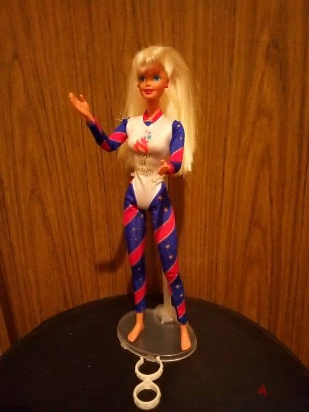 OLYMPIC GYMNAST Barbie Atlanta Rare Mattel1996 Articulated new doll=25 7