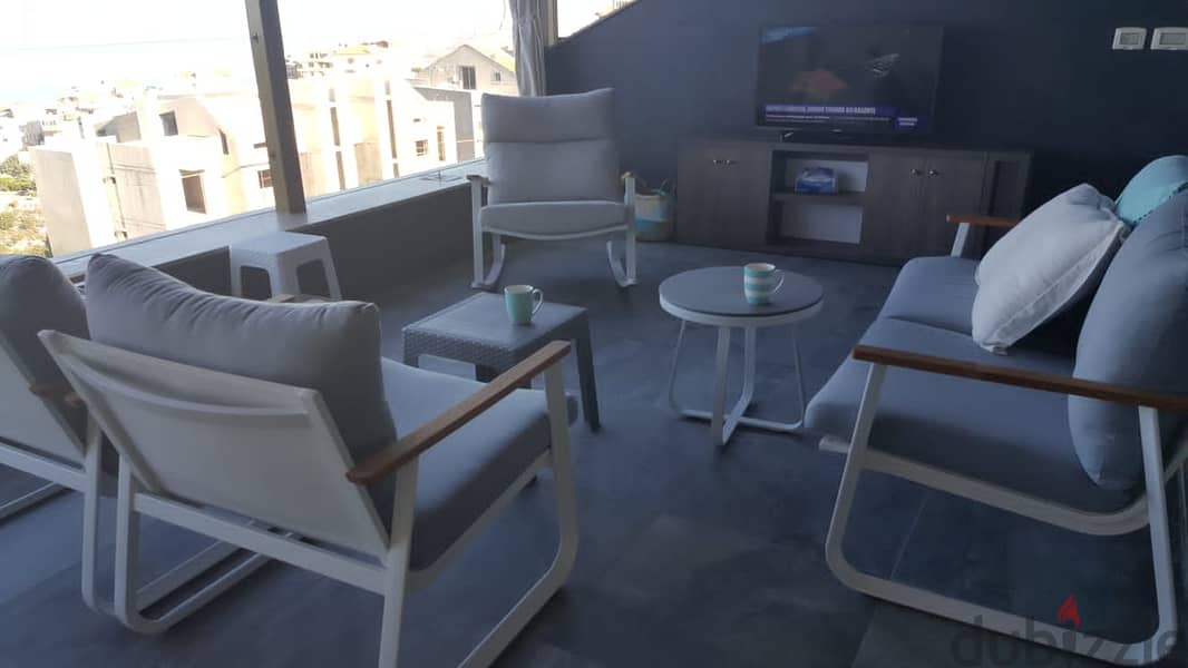 L15221-Furnished Apartment For Rent In Halat With Terrace & Open view 2