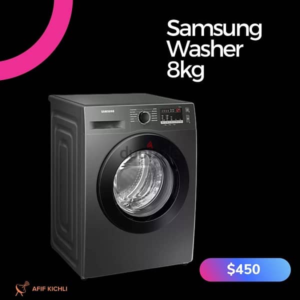 Samsung 8kg Washer كفالة سنة 1