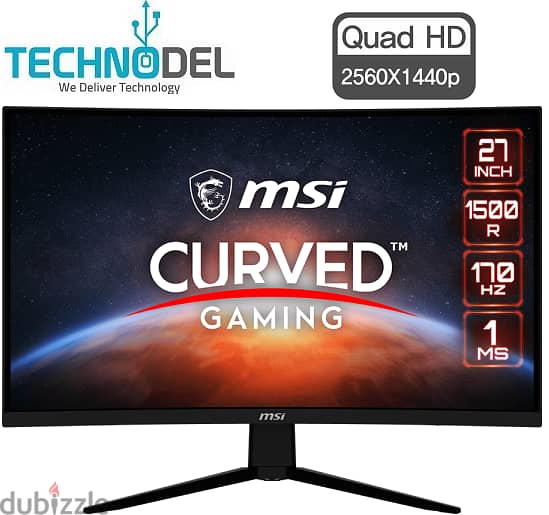 MSI G273CQ 27" 2K 170HZ WQHD Curved Gaming Monitor 0