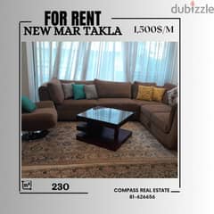 Furnished Apartment for Rent in New Mar Takla