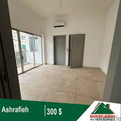 300$!!! Apartment for Rent located in Ashrafeih!!