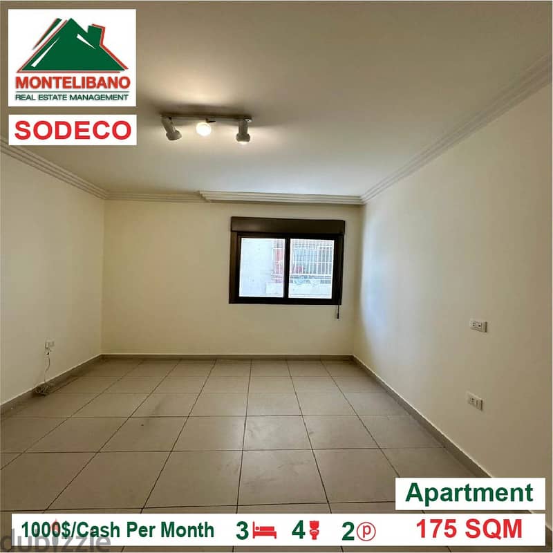 1000$!!! Apartment for rent located in Sodeco!! 0