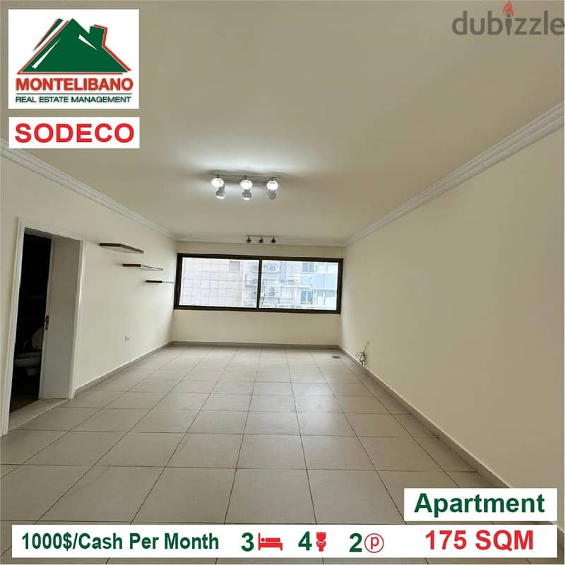 1000$!!! Apartment for rent located in Sodeco!! 3