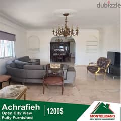 1200$ Cash/Month!! Apartment For Rent In Achrafieh!! Open City View!!
