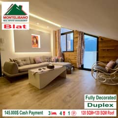 Decorated open view!!! Duplex for sale in BLAT!!!