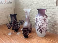 Purple vase cup antique decorations